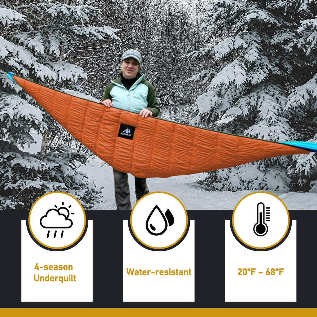 Ayamaya Single & Double Hammock Underquilt Full Length Big Size Under Quilts For Hammocks, Camping Backpacking Essential, Winter