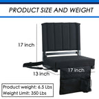 SPORT BEATS Stadium Seats with Back Support Bleacher Chairs with Back and Cushion Thick Padded Bleacher Seats Includes Shoulder
