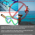 Seago Kids Swim Goggles Swimming Goggles For Kids Boys Girls Toddlers Youth 5-15 Anti-Fog 180 Clear Goggles No Leak Pool Underwa