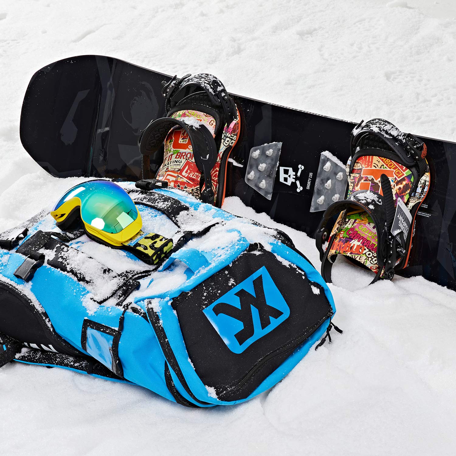 Xcman Snowboard Clear Aluminum Spike Stomp Pad Anti-Slip,Provides Extra Grip And Pperfect Traction With 3M Adhesives 5.1 X 4.3 I