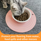Ptlom Pet Food Mat For Dog And Cat Placemat 2 Pcs, Mat For Prevent Food And Water Overflow, Suitable For Medium And Small Pet, S