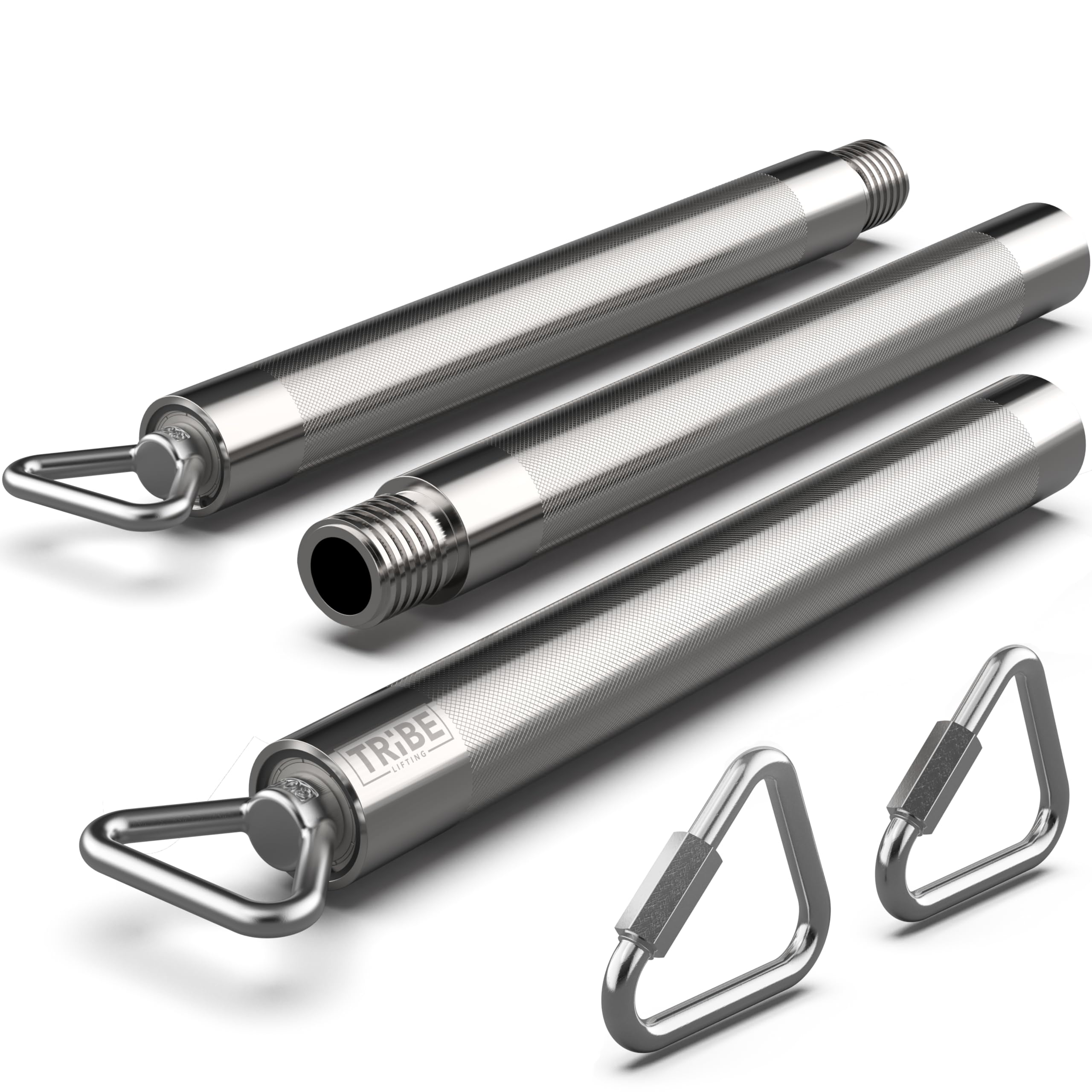 Tribe Lifting Resistance Band Bar - Heavy Duty Steel Bar for Resistance Bands - Resistance Bands Bar 3-Section Adjustable 39 to 