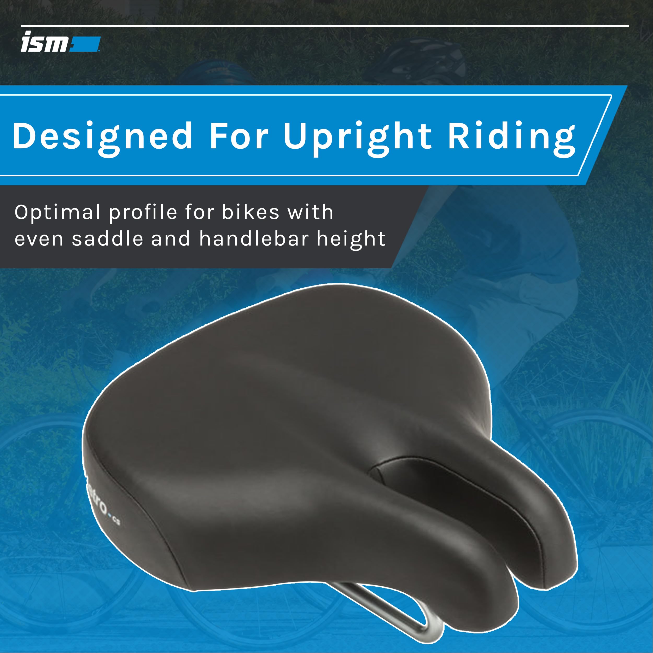 Ism Metro Comfort Bike Seat - Noseless Bike Saddle For Hybrid Bikes, Beach Cruisers, And Stationary Bikes Designed To Reduce Num
