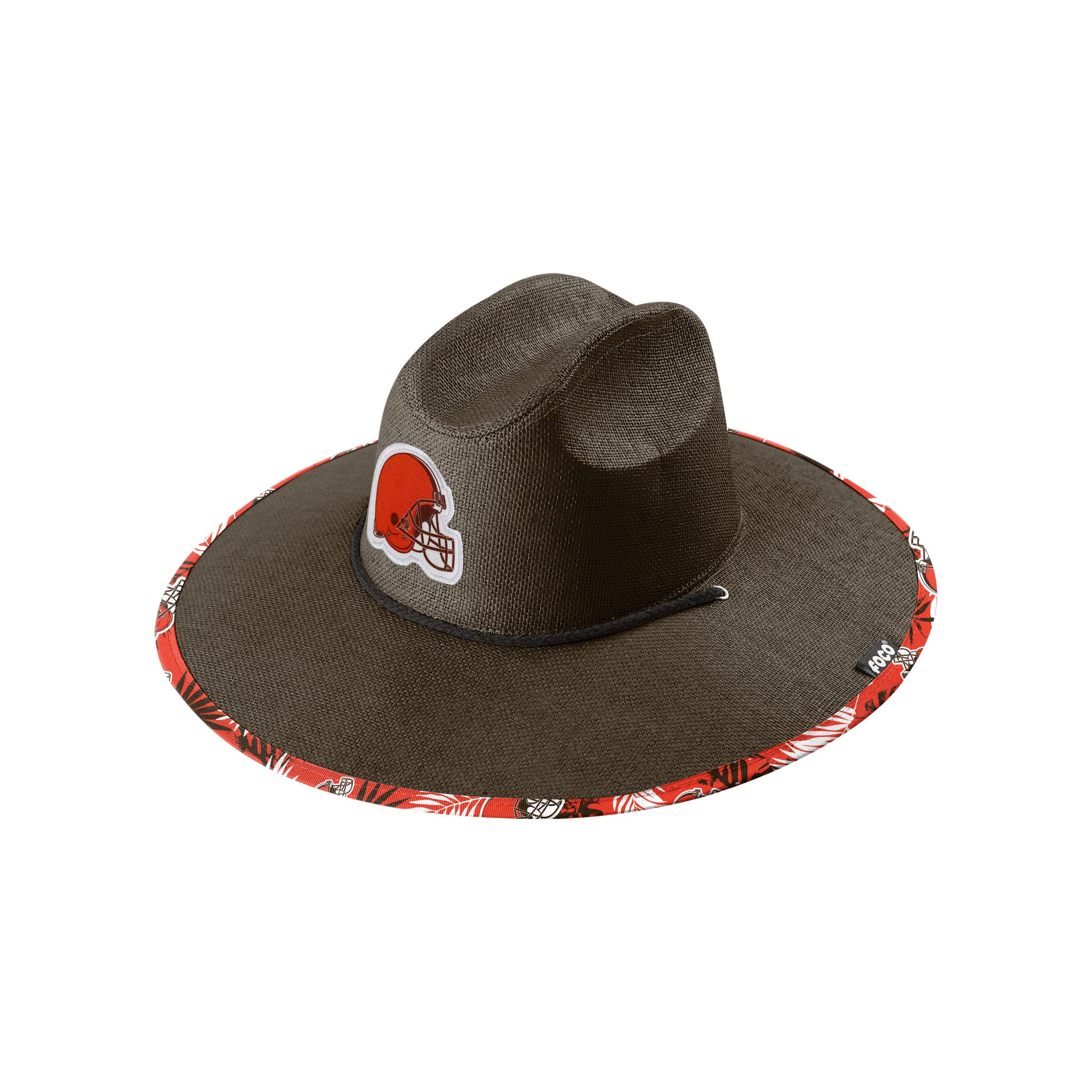 Foco Cleveland Browns Nfl Team Color Straw Hat