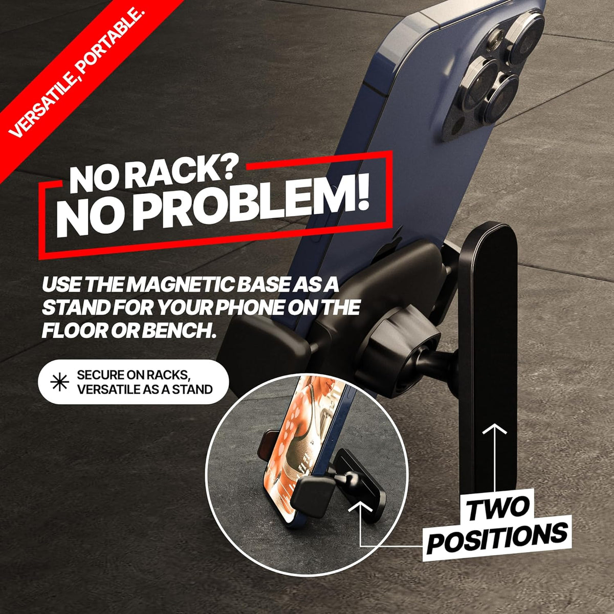 BLAUBECK Magnetic Gym Phone Holder | Secure Mount for Gym, Kitchen, DIY & Golf