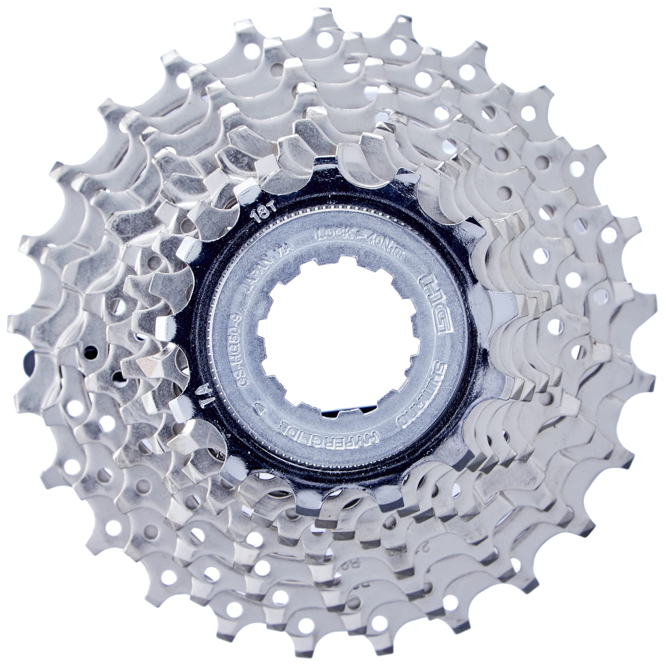 Shimano Men'S Cs-Hg50-9 13-25T Tiagra Hg50 9 Speed Cassette-Silver, 13-25 Teeth