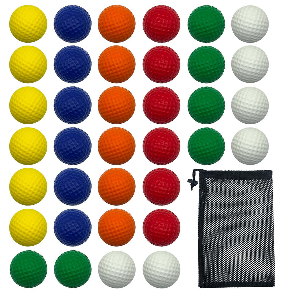 Dsmile Colorful Foam Golf Practice Balls 36 Pack Light Soft Elastic Training Multifunction Sport Balls