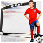 NET PLAYZ Soccer Goals Soccer Net - Kids Pop-up Football Goals for Backyard Practice & Training, Portable 4 x 3, Black (NOS274