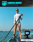 Myboat 11'6  34  6 Extra Wide Inflatable Paddle Board, Stand Up Paddle Board For Fishing, Sup Board With 3 Removable Fins, Dual