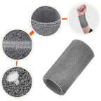 Willbond 6 Inch Wrist Sweatband Sport Wristbands Elastic Athletic Wrist Bands For Sports 2 Pieces (Grey)