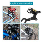 Qjaiune 0.87 Inch / 22Mm Mountain Bike Disc Brake Frame Adapter Mounting Holder, Bicycle Disc Brake Conversion Brackets Suitable