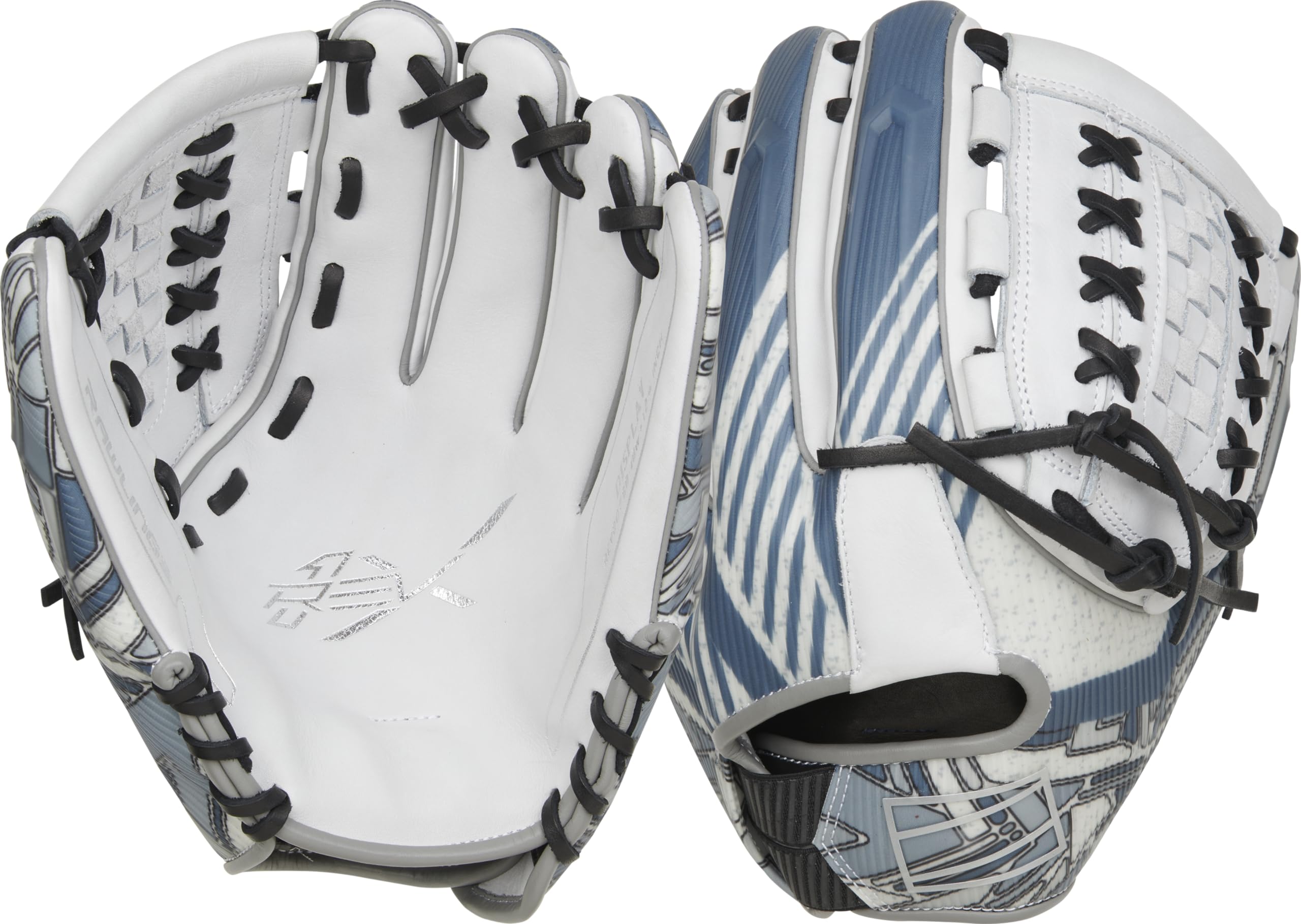 Rawlings | REV1X Fastpitch Softball Glove | Right Hand Throw | 12.25 - X-Laced Basket Web | White