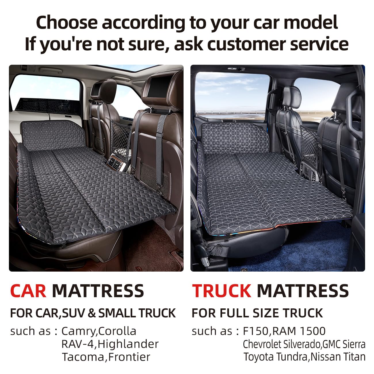 Abe Non-Inflatable Car Bed Mattress,Double-Sided Folding,Portable Back Seat, Travel Camping Mattress For Sleeping(Dinosaur World