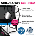 Trampoline for Kids and Adults - 8Ft 10Ft 12Ft 14FT 15ft 16ft Trampoline with Net - with Bonus Sprinkler and LED Lights/ASTM Cer