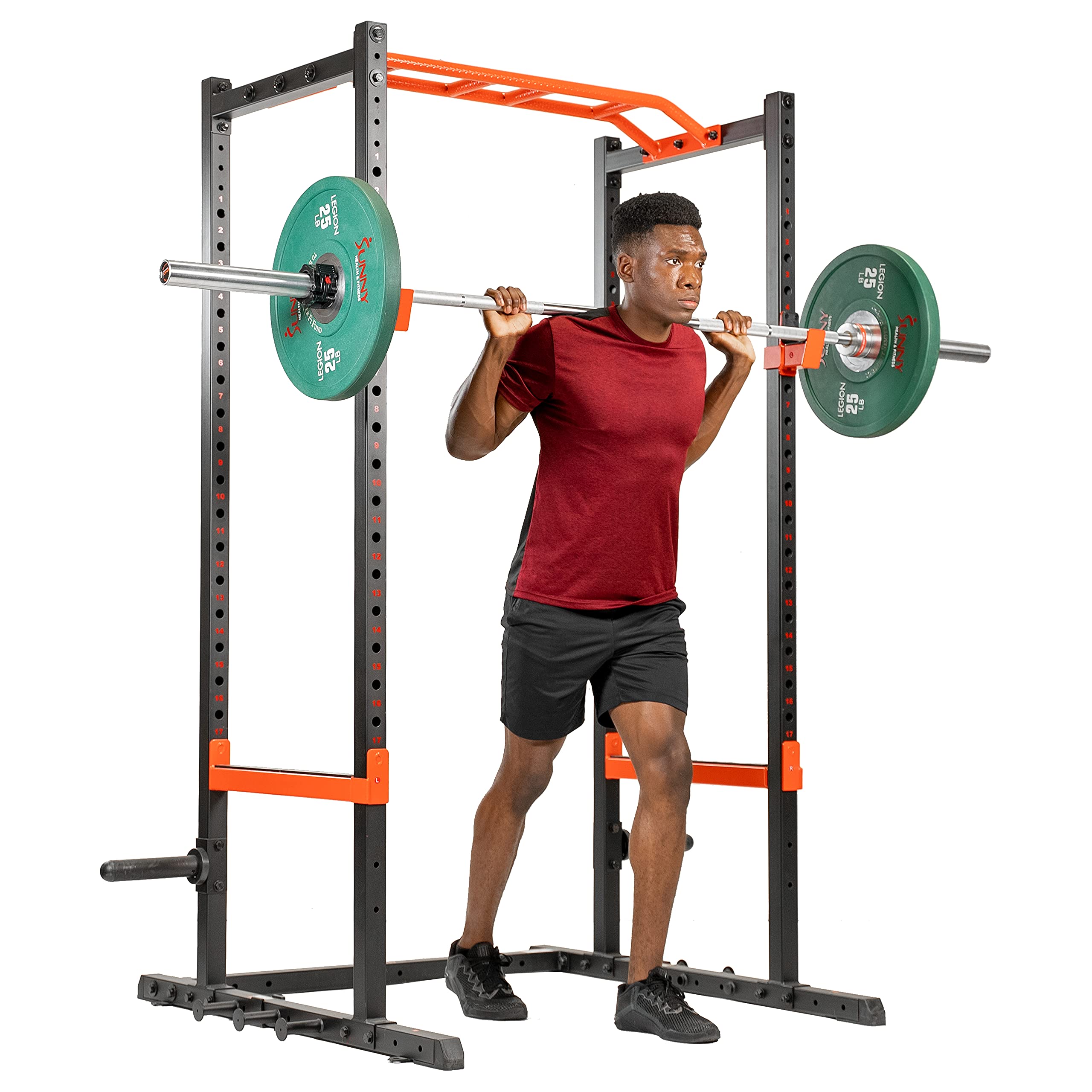 Sunny Health & Fitness Power Zone Strength Rack Power Cage - SF-XF9925, Black