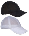 Zacharias MenS Net Baseball Cap Black & White Free Size Pack Of 2