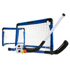 Franklin Sports Indoor Mini Goal Sports Set - 3 In 1 Kids Indoor Goal Set - Indoor Mini Floor Hockey, Knee Hockey, And Mini Socc