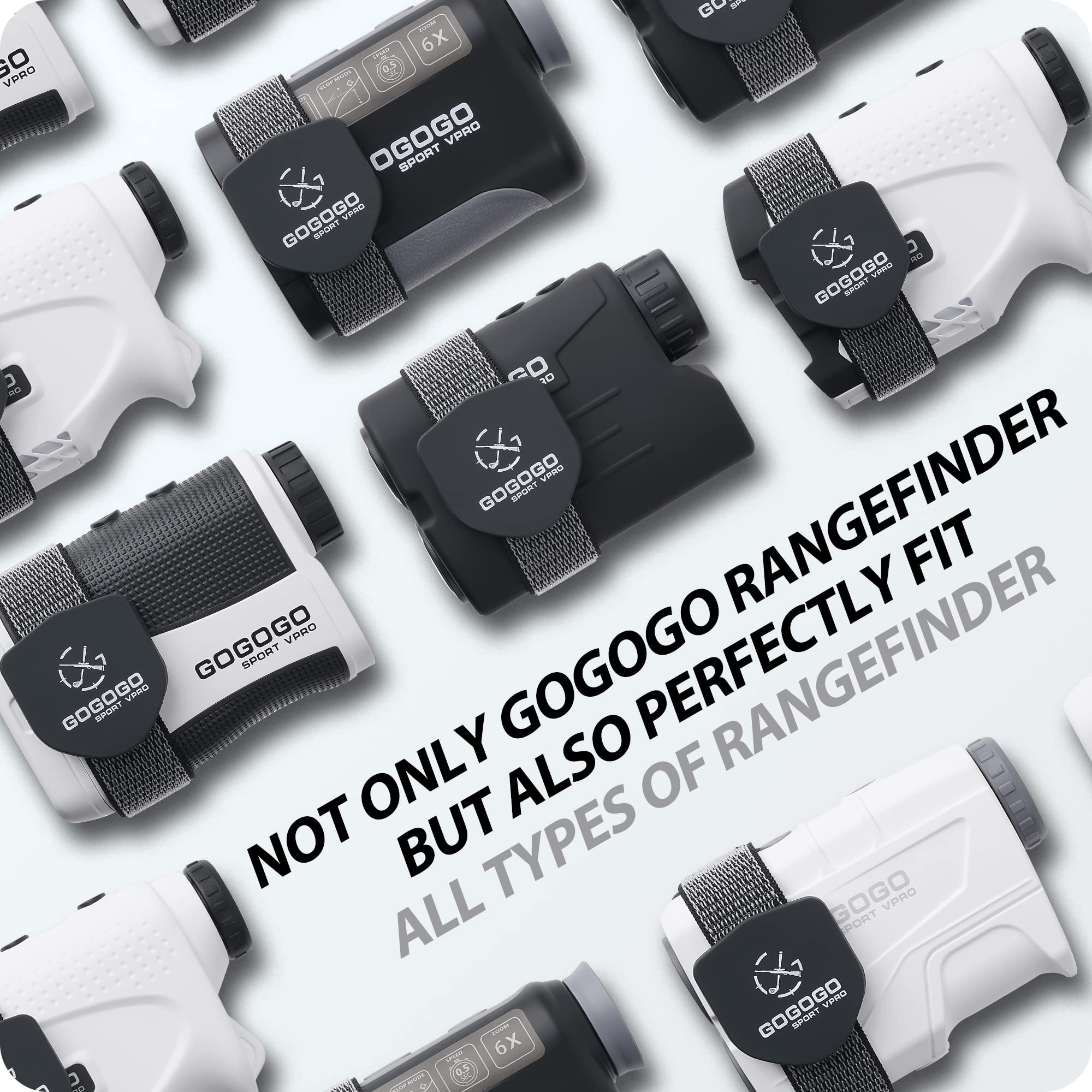 Gogogo Sport Vpro Magnetic Golf Rangefinder Holder Mount Strap, Adjustable Range Finder Strap Holder Band Fits Most Types, Stron