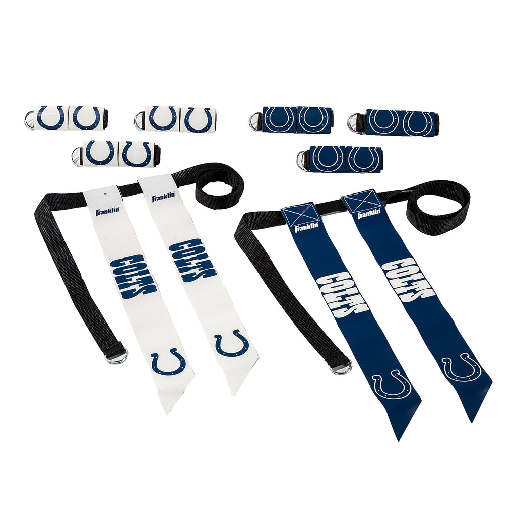 Franklin Sports Nfl Indianapolis Colts Flag Football Sets - Nfl Team Flag Football Belts And Flags - Flag Football Equipment For