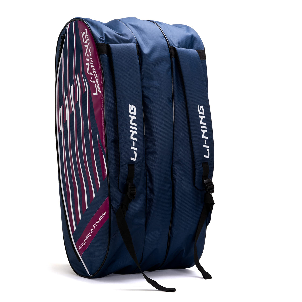 LiNing Flash Triple Zipper Polyester Badminton Kit Bag (Navy, Large) | Easy  Access Compartments | Spacious | Unisex  Men, Bo