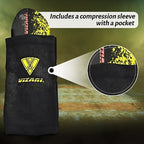 Elite Soccer Shin Guard with Compression Sleeve-Black/Yellow/Red - Vizari Sports