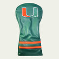 Team Golf NCAA Miami Hurricanes Vintage Driver Head Cover Vintage Driver Golf Club Headcover, Form Fitting Design, Retro Design 