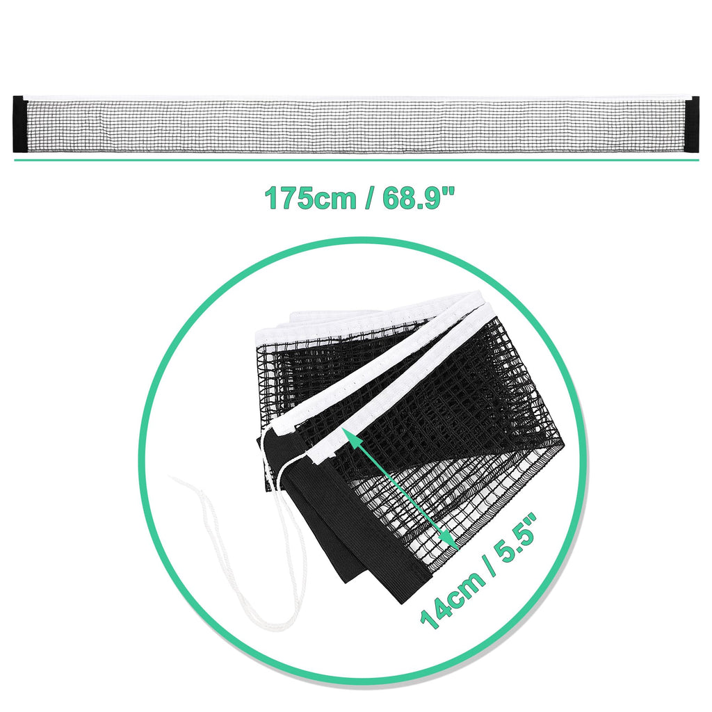 Uxcell Retractable Ping Pong Net For Any Table, Portable Table Tennis Net Replacement, Folding 68'' Nylon String Tension Ping Po