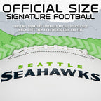 Franklin Sports Nfl Seattle Seahawks Autograph Football - Official Size White Panel Souvenir Football For Autographs + Signature