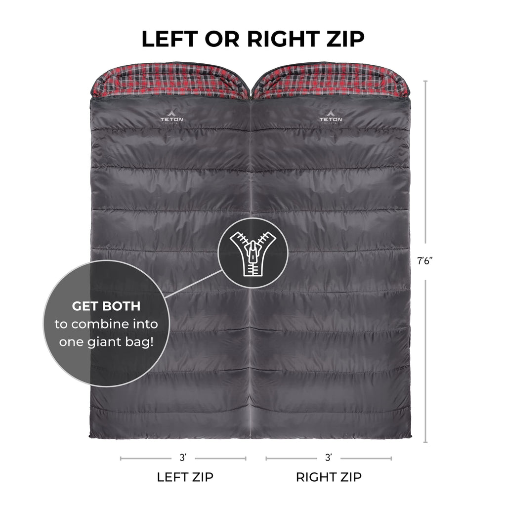 Teton Sports Celsius Xl -25F Sleeping Bag; Cold Weather Sleeping Bag; Great For Family Camping; Free Compression Sack, Grey