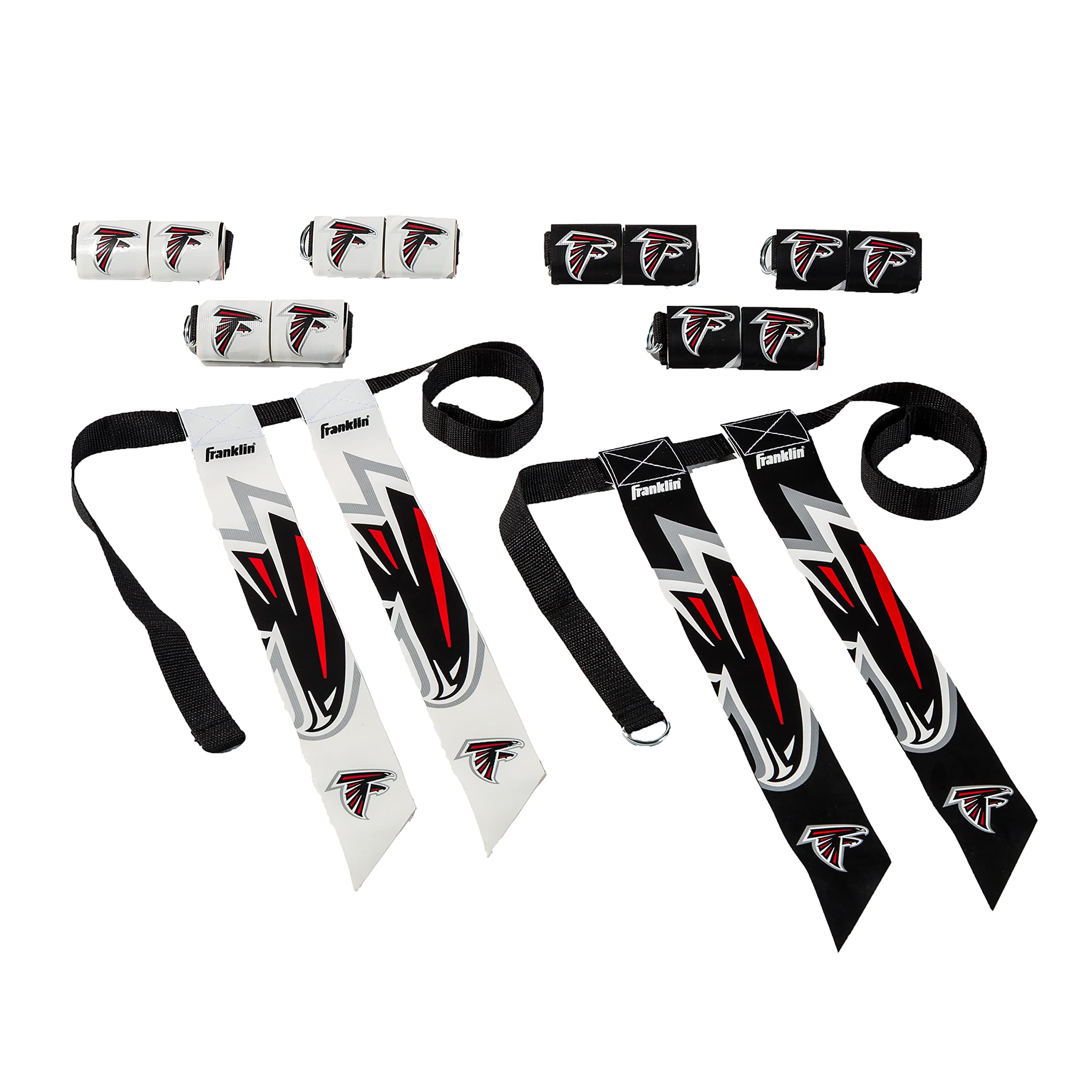 Franklin Sports Nfl Atlanta Falcons Flag Football Sets - Nfl Team Flag Football Belts And Flags - Flag Football Equipment For Ki