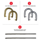 Franklin Sports Horseshoe Set - Steel Horseshoes And Stakes - Official Size And Weight - Perfect For Yard And Beach - Recreation