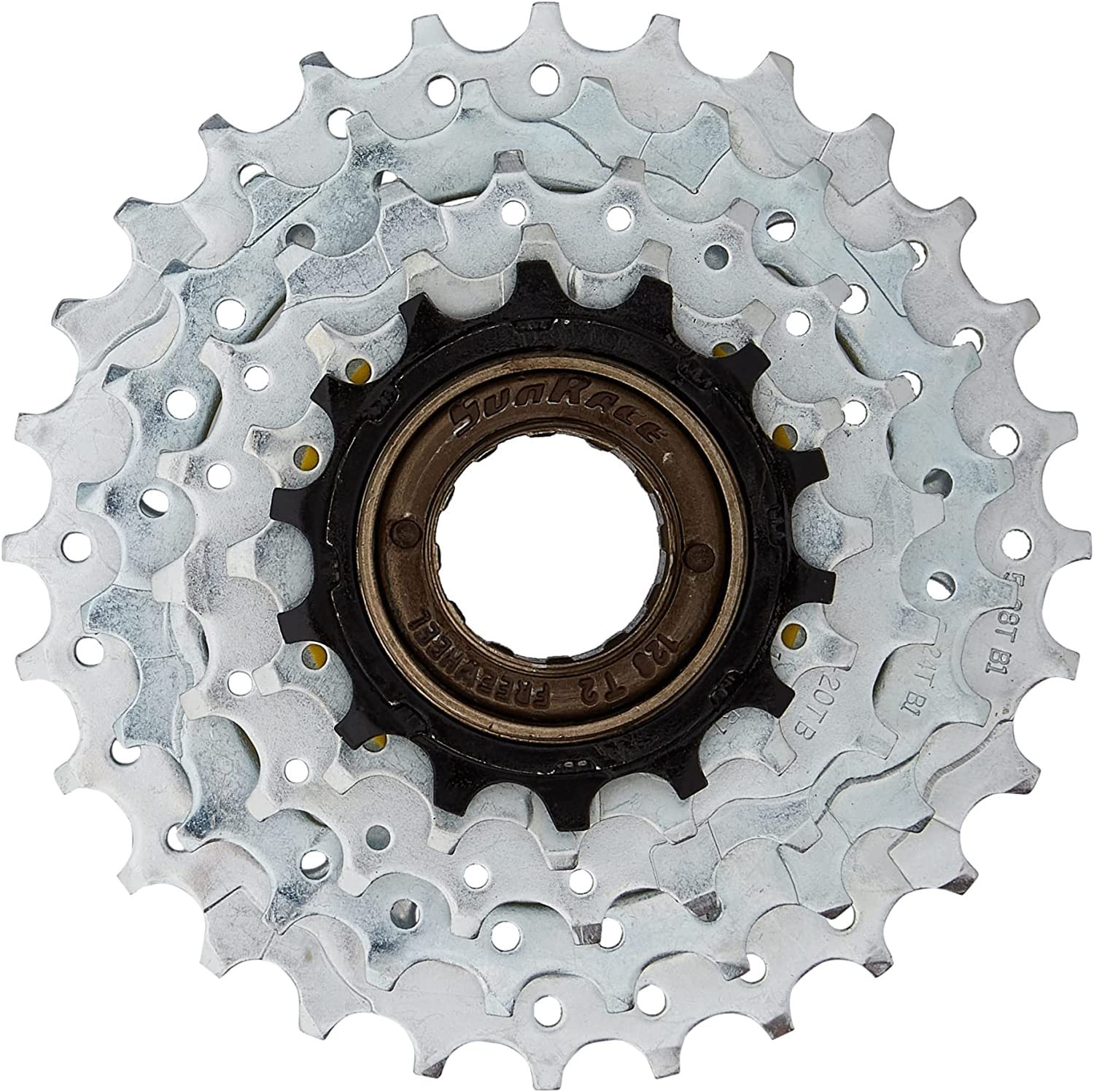 SunRace 5-Speed Freewheel 14-28T, Silver/Black