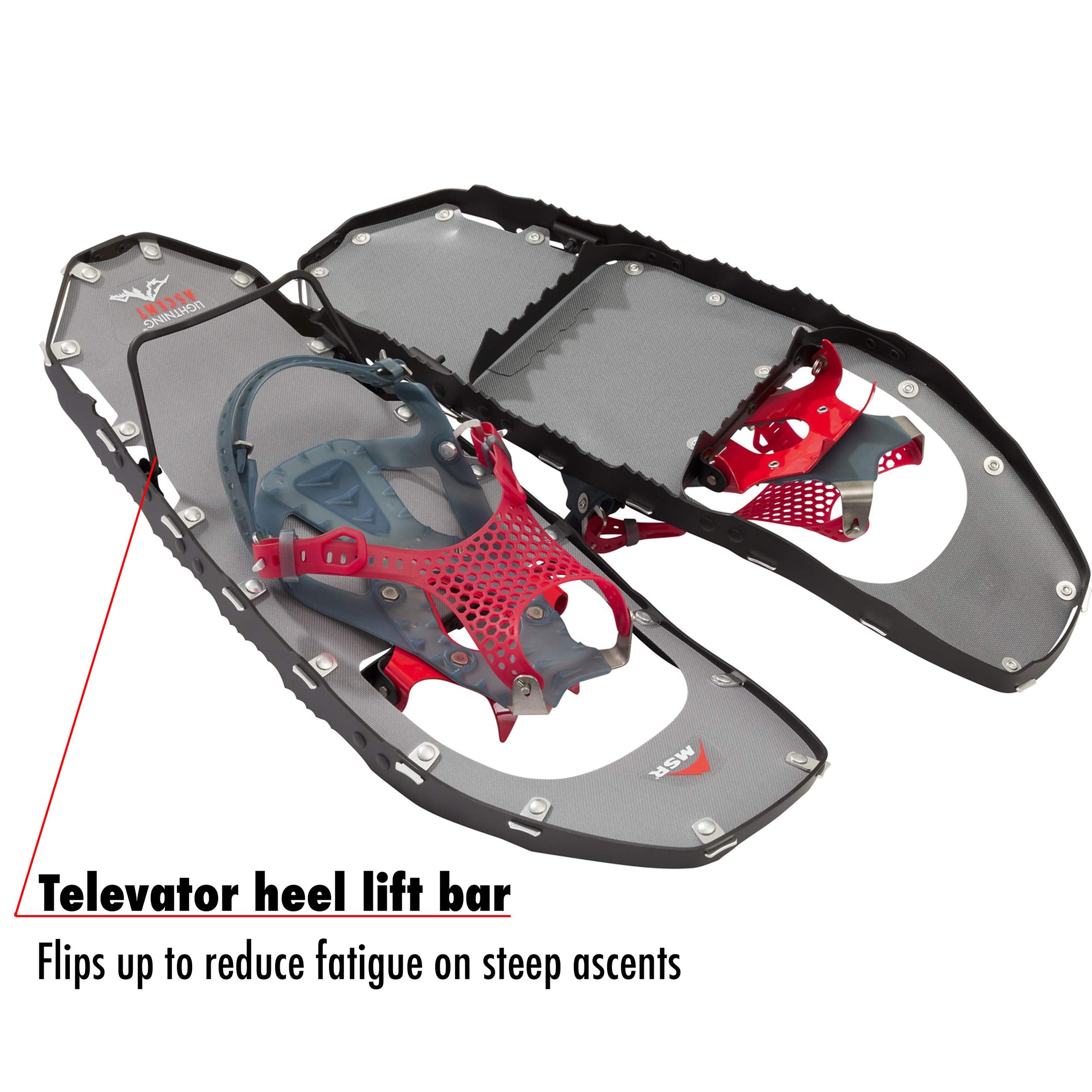 MSR Lightning Ascent Backcountry & Mountaineering Snowshoes with Paragon Bindings, 25 Inch Pair, Black