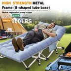 Oversize Camping Cots Xxl Sleeping Cots With Comfortable Mattress Extra Width Camping Bed For Adults Cot With Carry Bag For Adul