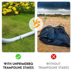 Trampoline Stakes U Shaped Anchors Heavy Duty Metal 12''- Long Trampolines Ground Wind Stakes For Soccer Goals, Camping Tents, G