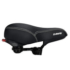 Daway Comfortable Men Women Bike Seat - C99 Soft Memory Foam Padded Wide Leather Bicycle Saddle Cushion With Taillight, Waterpro