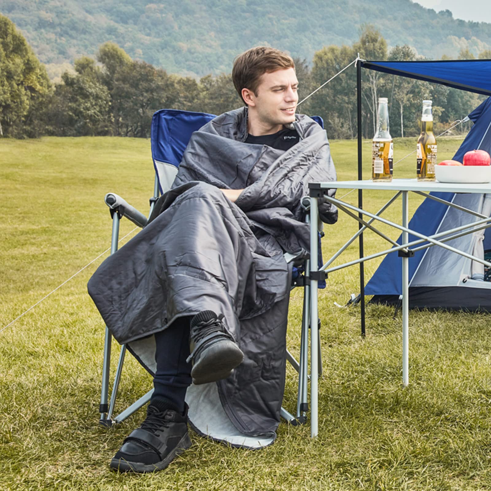 Kingcamp Outdoor Blanket Waterproof Stadium Blanket Beach Blanket Sandproof Cold Weather Camping Insulated Blanket For Outdoor P