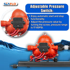 Seaflo 33-Series Water Pump And Accumulator Tank System - 12V Dc, 3.0 Gpm, 45 Psi, 0.2 Gallon Tank - Reduces Cycling For Marine,