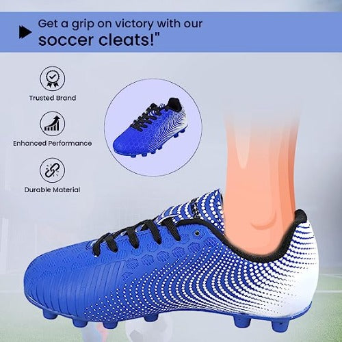 Stealth Firm Ground Soccer Shoes -Blue/White - Vizari Sports