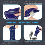 Roxalace Disposable Urinal Bags, 12 Pack 1000 Ml Unisex Urine Bag Travel Traffic Jam Emergency Urinals Bag, Camping Pee Bags, Po