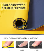 Cambivo Extra Thick Yoga Mat For Women Men Kids, Professional Tpe Yoga Mats, Workout Mat With Carrying Strap For Yoga, Pilates A