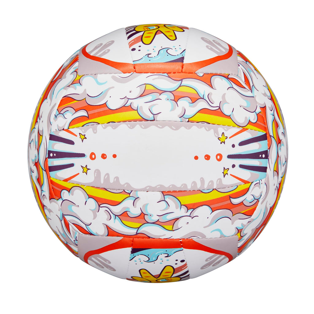 Wilson Graffiti Peace Volleyball - Official Size, White/Orange