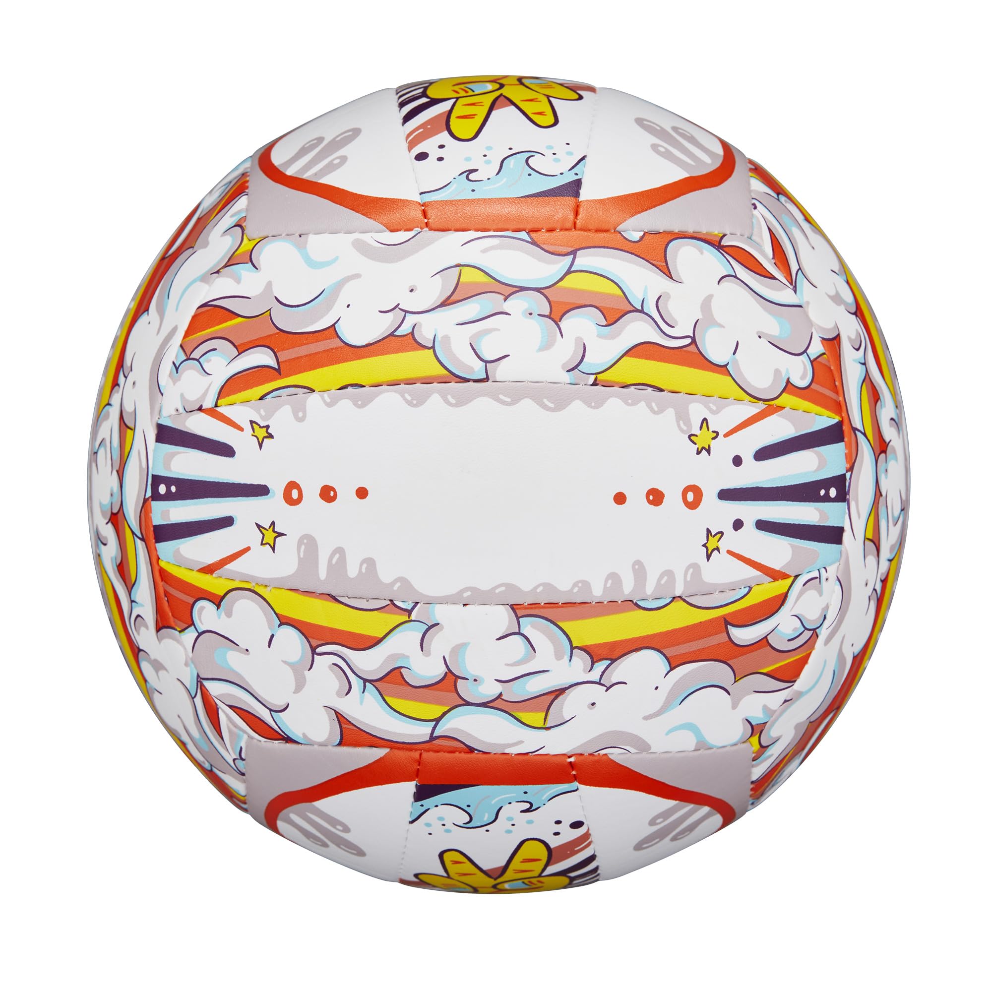 Wilson Graffiti Peace Volleyball - Official Size, White/Orange