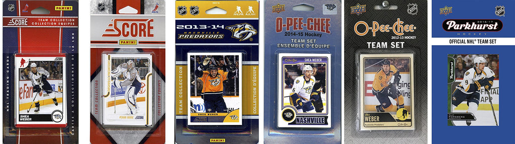 Nhl Nashville Predators 6 Different Licensed Trading Card Team Sets
