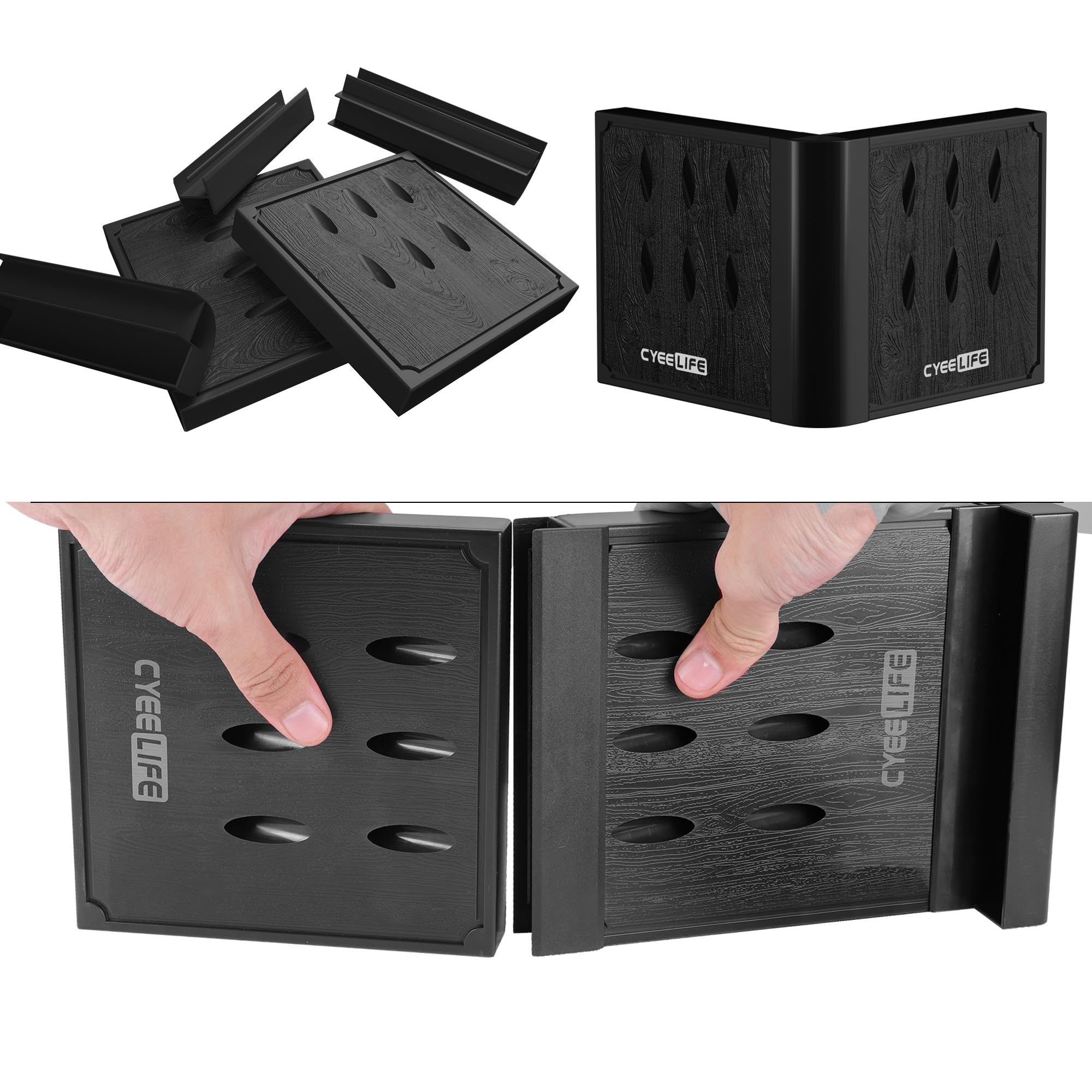 Cyeelife Plastic Darts Stand&Holder Black For 12 Soft And Steel Darts,Assemblable And Detachable Pro Dartboard Accessories