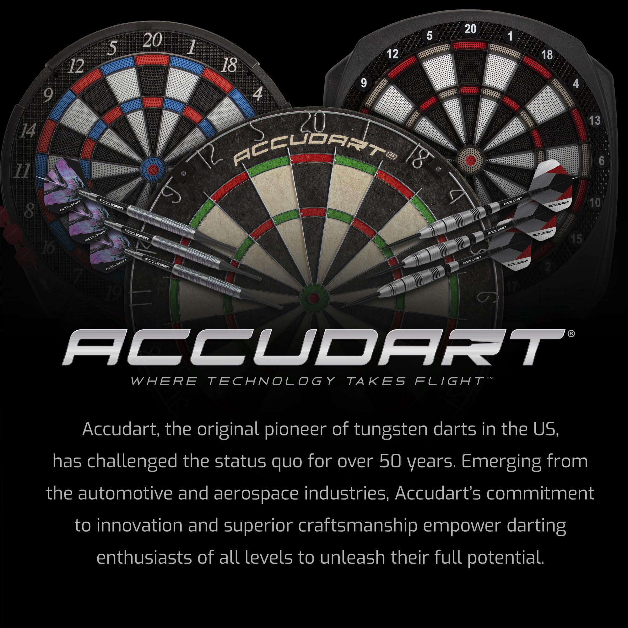 Accudart Armada Bristle Dartboard Cabinet Set - Official Size 18'' X 1.5'' - Self Healing Genuine Sisal - Wall Mount Cabinet Set