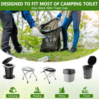 Blika 60 Count Camping Toilet Bags Eco Absorbent Gel Set, Portable Toilet Bags With Gel, 8 Gallon, 30 Liter, Heavy Duty 1 Mil, T