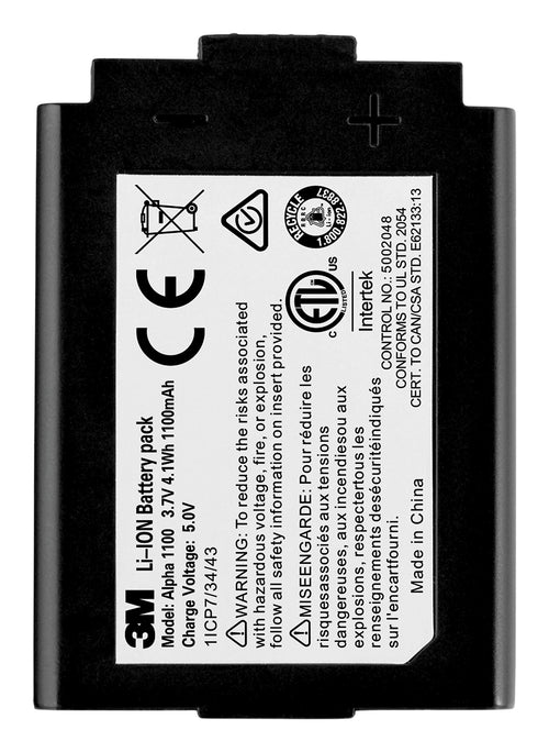 3M Alpha 1100 Rechargeable Li-Ion Battery Pack, Compatible With 3M Worktunes Model # 90542, Peltor Sport Model # Tac300 & Tac500