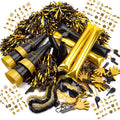 Soulchen 540 Pcs Black Gold Team Spirit Accessories Bulk Field Day Accessories Pep Rally Color War Camp Spirit Events Party Item