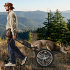 Gymax Deer Cart, 550 Lbs Folding Game Carts With Polyester Liner, 20 Big Wheels, All-Terrain Heavy-Duty Deer Cart Game Hauler Fo